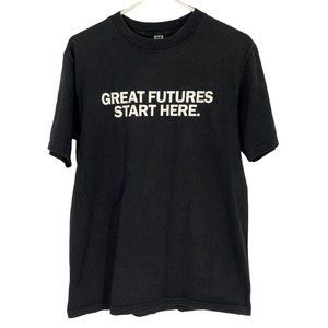 Great Futures Start Here Zync Mens Black Crew Neck Cotton Pullover T Shirt M